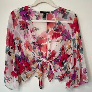 Hot Pink Floral Kimono